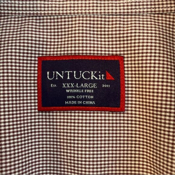 UNTUCKit Men’s wrinkle free plaid gingham button downs size XXXL. GUC! - Picture 6 of 10
